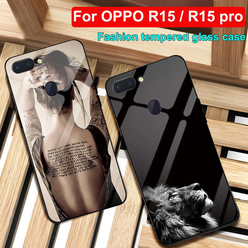 Для OPPO R15 R15Pro чехол OPPOR15 Pro Силиконовый ТПУ Рамка+ закаленное стекло Жесткий чехол для OPPO R 15 R15 чехол для телефона