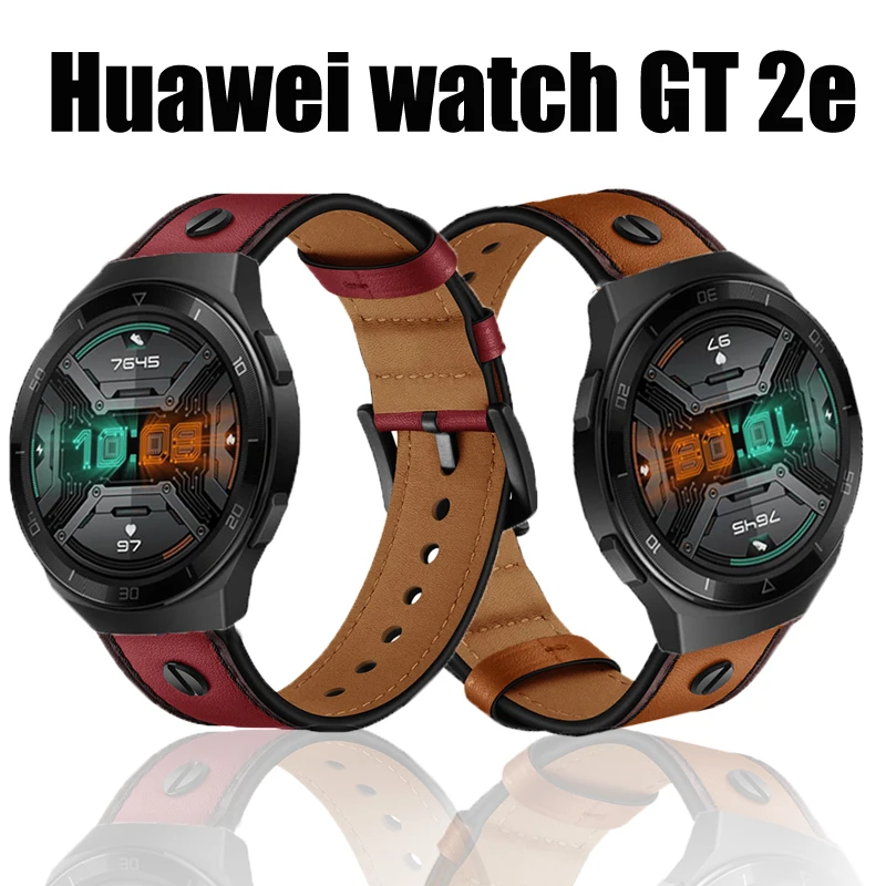 Ремешок кожаный для смарт часов Huawei watch GT 2e gt спортивный браслет honor magic2 46 мм 42