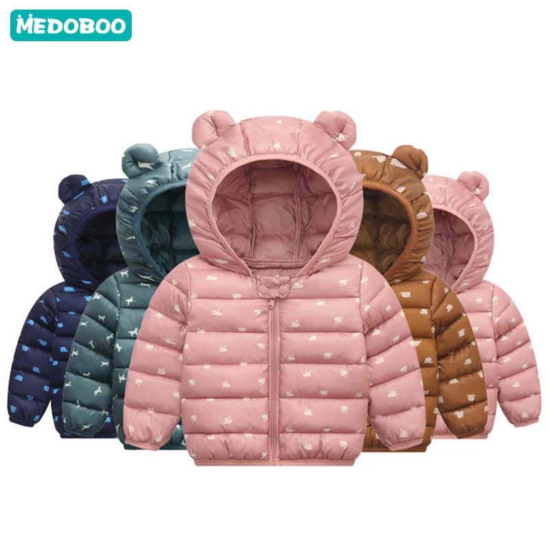 Medoboo Baby Winter Warm Coat Girls Boys Child Jacket Baby Clothes Newborns Coveralls Snowsuit Hooded Jacket Coat Tops Outerwear