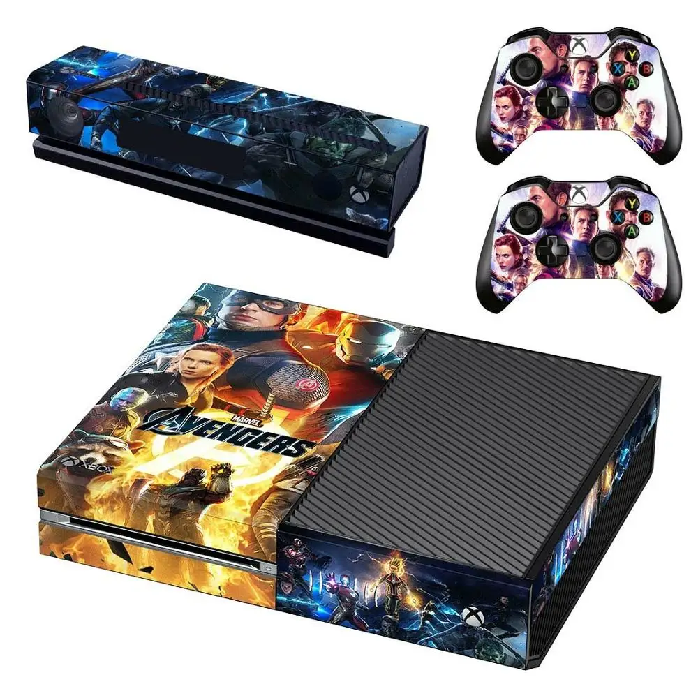 GSTM2648 Avengers Endgame Skin Sticker Decal Full Cover For Xbox One Console& Kinect& 2 Controllers For Xbox One Skins Stickers Vinyl - Цвет: GSTM2648