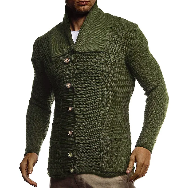 

New Autumn Winter 2021 Men' s Outwear Fashion Middle Length Cardigan Men Kardigan
