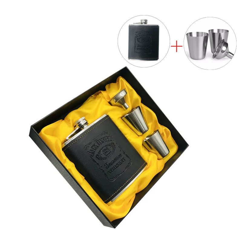 Лидер продаж Mini 7oz фляжка из искусственной кожи для виски flagon cccp нержавеющей