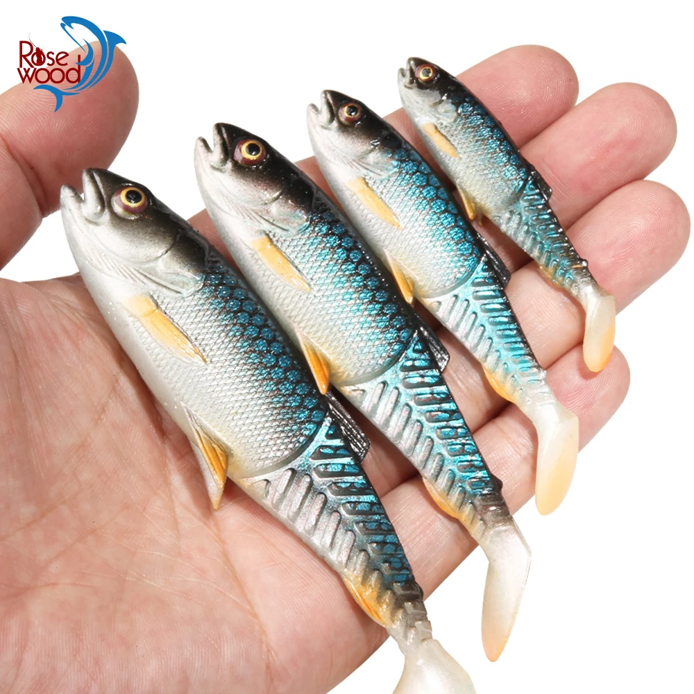 RoseWood Paddle T tails Swimbait soft Fishing Lure Rubber Silicone  Artificial Bait for pike fishing Tackle 3g/6.2g/11g/18.4g