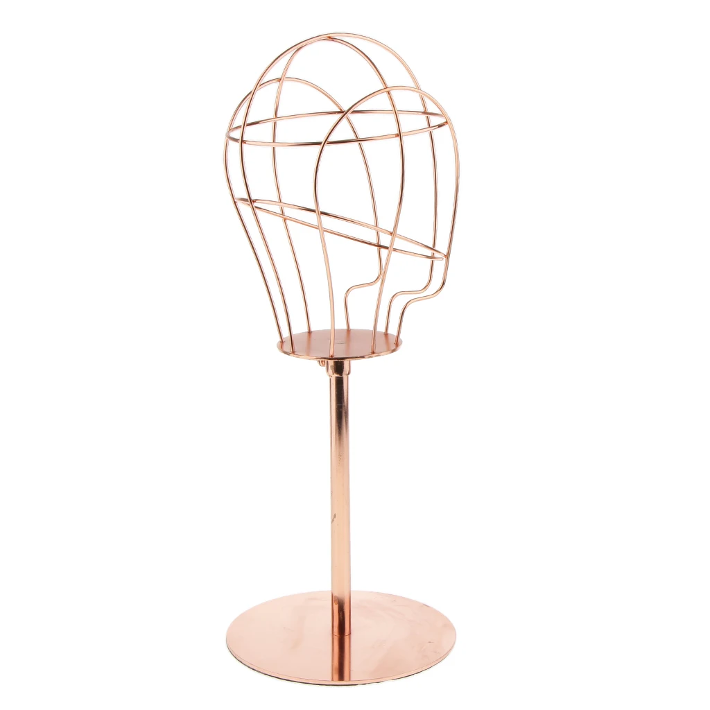 Metal Wire Rack Mannequin Manikin Head Model Stand for Glasses Hat Baseball Cap Helmet Wig Display Storage