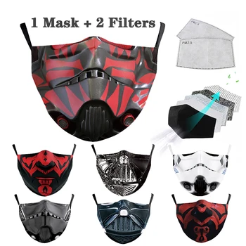 

Reusable with Filter Paper Mask Anti Pollution Facemask Space Face mask Adults Cotton PM2.5 Mask Protective Printed Mouth Mask