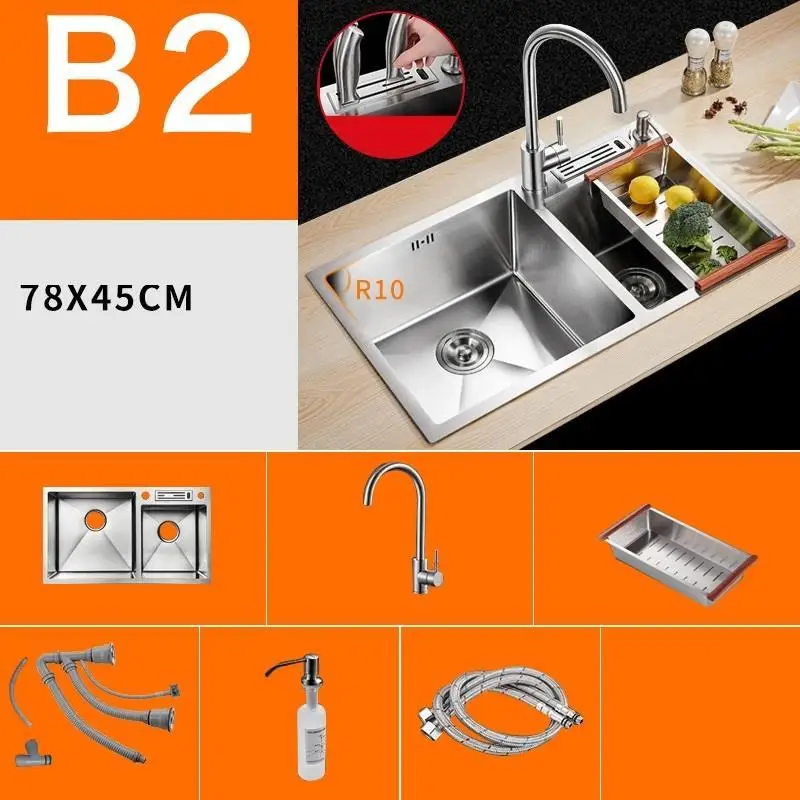 De Acero Inoxidable Tarjas Para Cocina Lavandino портативная нержавеющая сталь Куба Lavabo Fregadero Pia Cozinha кухонная раковина - Цвет: MODEL E