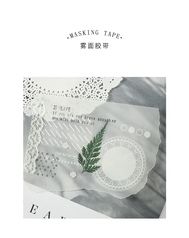 High Quality 65mm Flower Lace Masking Tape Sticker Moon Stars Lace Vintage Matte PET Washi Tape DIY Planner Scrapbooking Escolar