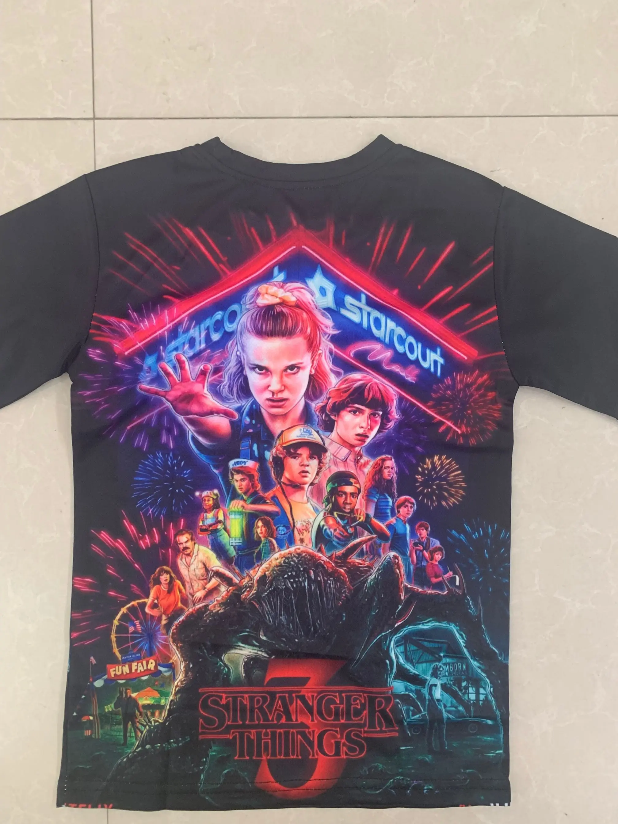 Прямая поставка; Stranger Thing s 3D негабаритных толстовка Для мужчин Stranger Thing 3 спортивный костюм уличная одежда с капюшоном куртка на молнии Одежда для детей
