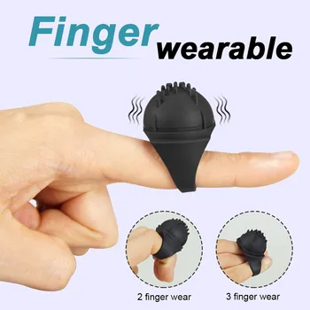 Mini Finger Vibrators Oral Licking Clitoris Stimulator Erotic G-Spot Vibrator Masturbation Sex Toys for Men Locking Massager 3