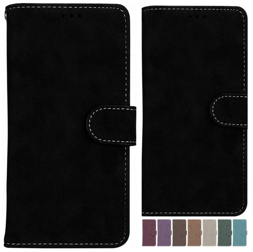 Book Style Leather Matte Case For ZTE Blade 20 Smart V9 V10 Vita A3 A5 A7 2019 A7S L8 Solid Color Phone Wallet Cover D08H | Мобильные