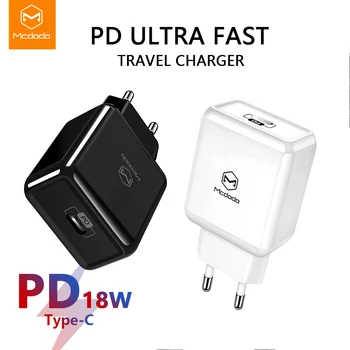 

Mcdodo EU/US/UK USB Type C PD 3.0 Charger 18W Fast Charging for MacBook iPhone 11 Samsung Xiaomi Huawei Quick Charge 4.0 Adapter