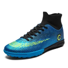 Дышащая мужская футбольная обувь с высоким берцем для мальчиков и детей, футбольная обувь, кроссовки для тренировок с сломанными ногтями для мальчиков и мужчин