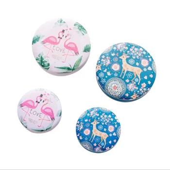 

Wedding candy box candy bag packaging European tinplate candy box Lavender round iron box