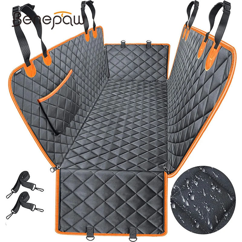 Benepaw Dog Car Seat Cover Waterproof Heavy Duty Scratch Proof Nonslip Durable Soft Pet Seat Cover Hammock For Cars Trucks SUVs car seat cover,pet cargo cover,dog seat cover,dog car seat,pet supplies