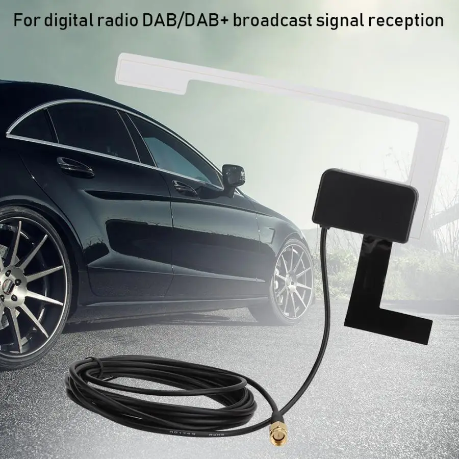 DAB+ цифровой автомобильный радиоприемник приемник сигнала 12V активная антенна SMA разъем