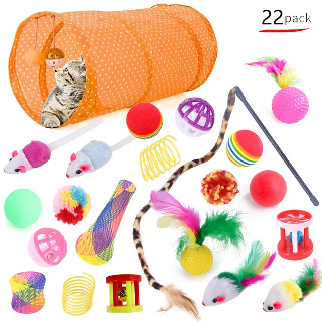 22pcs Cat Toys Kit Mouse Shape BallsFunny Stick Mouse Pet Supplies Value Bundle Kitten Love Cat Channels 22pcs Cat Toys Kit Mouse Shape BallsFunny Stick Mouse Pet Supplies Value Bundle Kitten Love Cat Channels