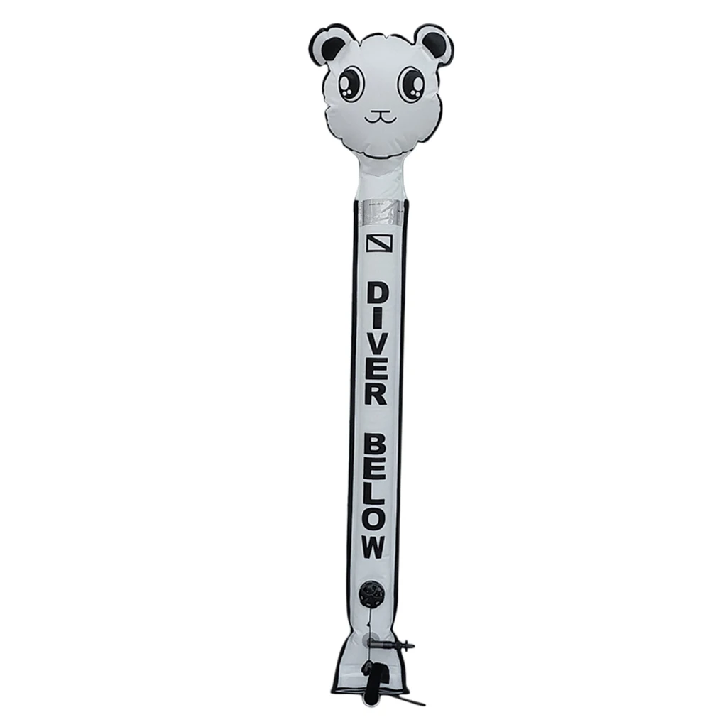 Diver Below Surface Marker Buoy Reflective Tape Edge SMB Sausage Signal Tube Surface Marker Buoy for Swimming Diving