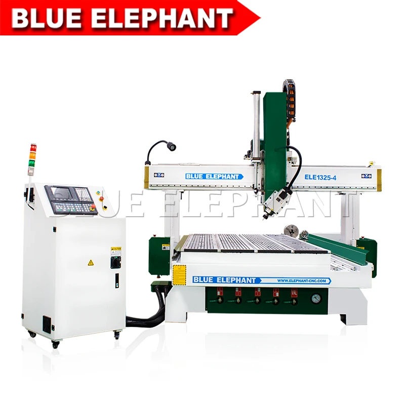 Станок для резьбы по дереву с ЧПУ BLUE ELEPHANT 1325 4 оси 5 отличное качество фрезерный