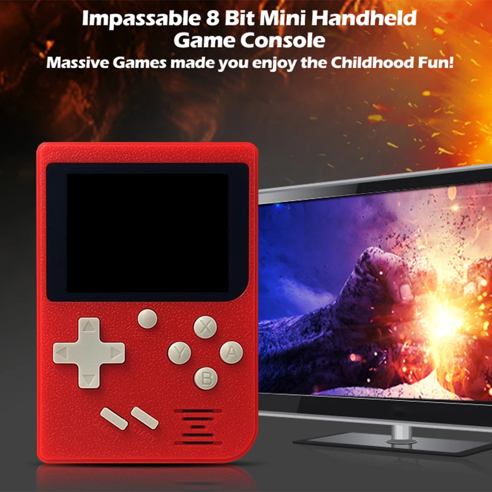 Мини портативная игровая консоль 2,4 дюймов lcd 8 бит портативный игровой плеер геймпад игровая консоль Встроенная 129 Ретро игры