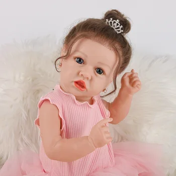 

Realist 58 CM New Design Reborn Babies Doll Silicone Full Body Lifelike Baby Girl Doll For Children Birthday Gift Xmas Playmate