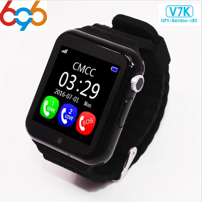 

696 Original V7K GPS Bluetooth Smart Watch for Kids Boy Girl Apple Android Phone Support SIM /TF Dial Call and Push Message