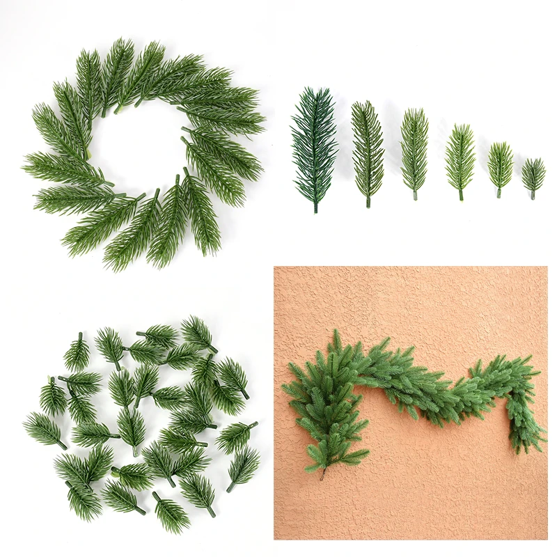 30pcs Artificial Fir Branches Diy Garland Christmas Or Garden Decor 【日本産】