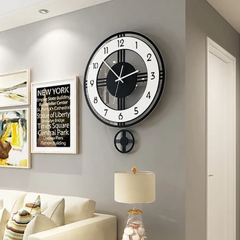 

Modern Digital Antique Wall Clock Creative Design Silent Clock Large Quartz Horloge Study Clocks Wall Home Decor W