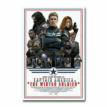 

CAPTAIN AMERICA Hot Movie 4 Silk Fabric Wall Poster Art Decor Sticker Bright