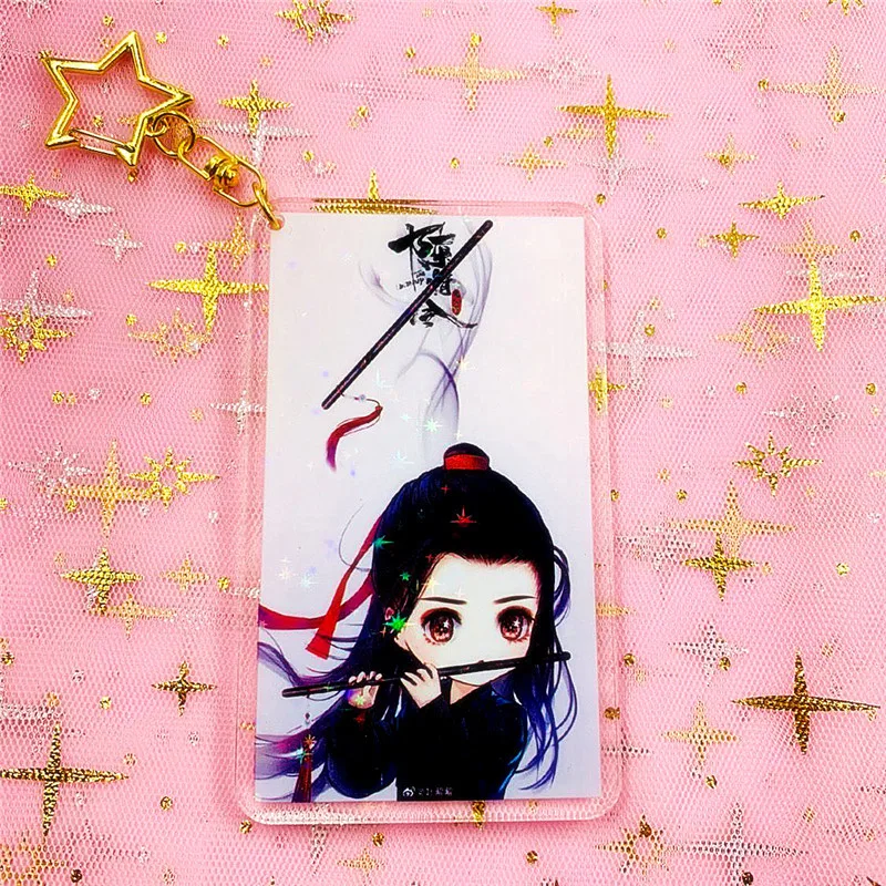 1 Untamed брелок Lan Wangji на каждый день Wei Wuxian акриловое кольцо для ключей mo дао ЗУ shi брелки porte clef гроссмейстер демоническим выращивания llaveros - Цвет: 1