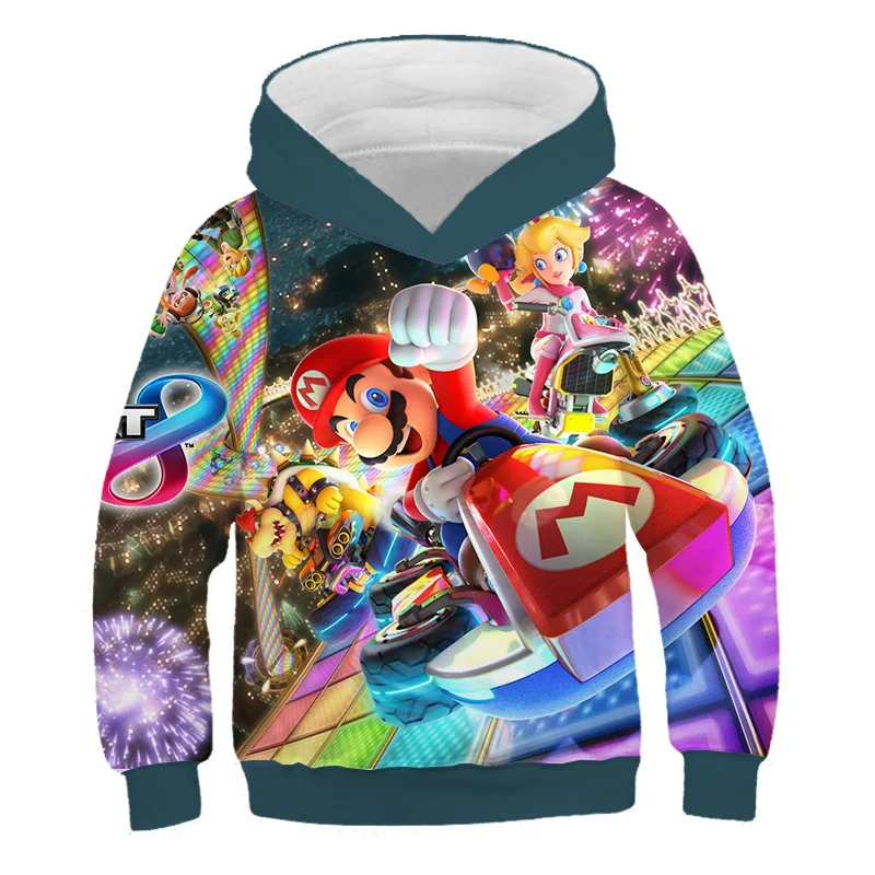 

2019 Autumn new style 3d Hoodies Cartoon Super Mario 3D print Hoodie Sweatshirt Boys and girls casual Pullover Children hoodies