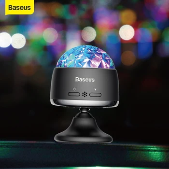 

Baseus LED RGB Crystal Magic Ball Car USB Charge Auto Interior Atmosphere Light for Projector Party Lights Flash DJ Lights Home