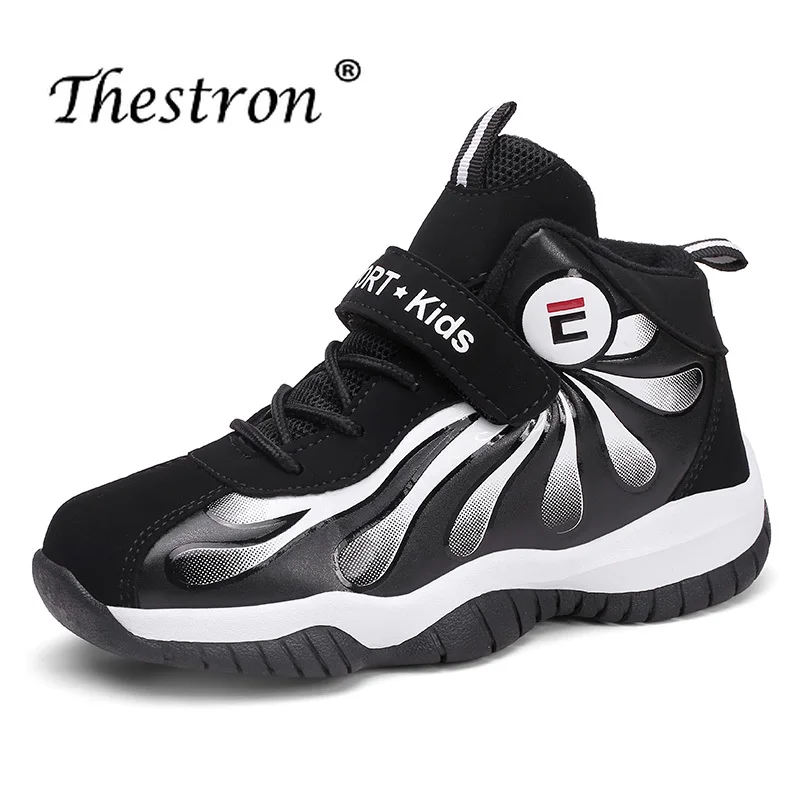 Autumn/Winter Warm Jogging Shoes for Boys Red Children Sport Shoes Brand Teenage Trainers High Top Kids Boy Sport Shoes Outdoor