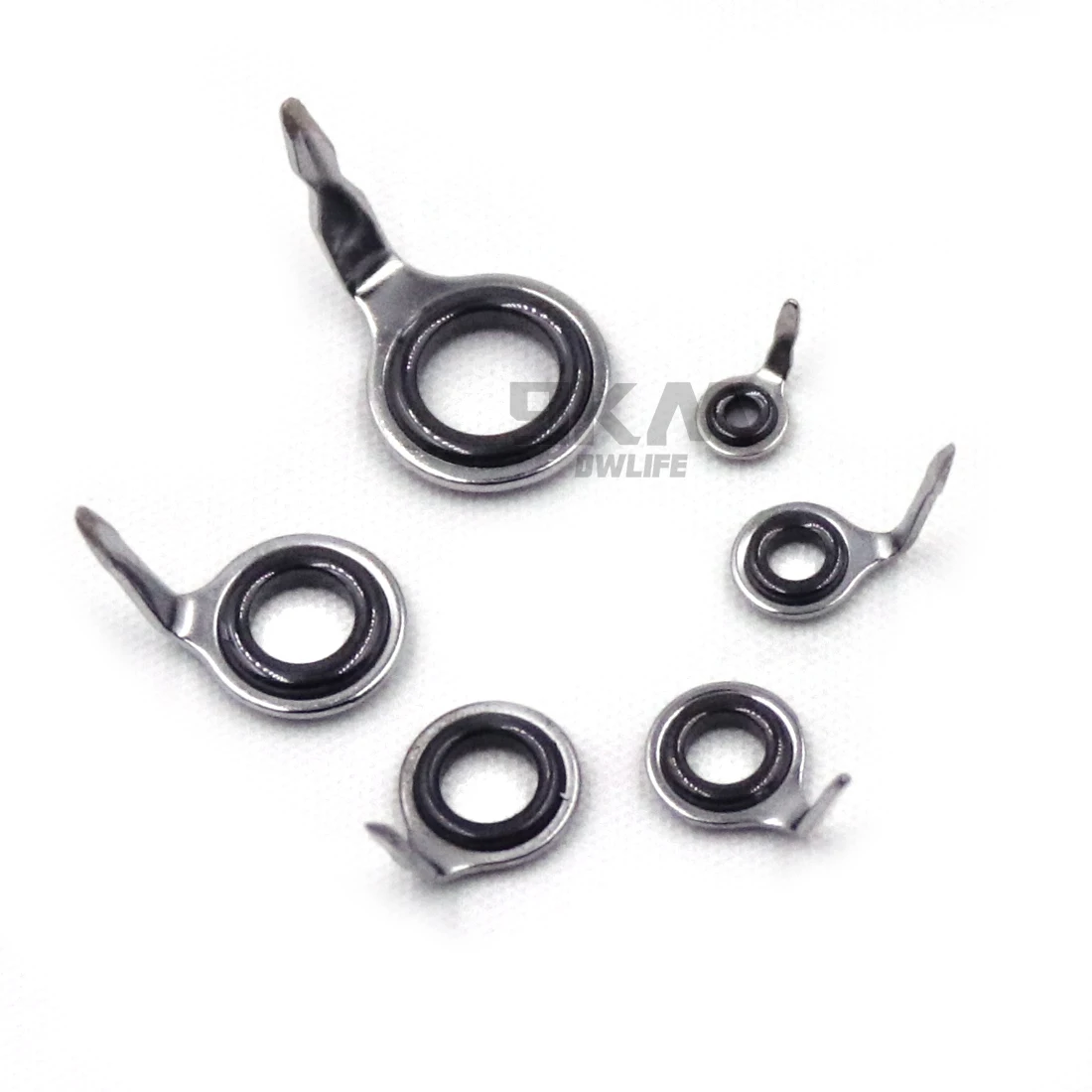Angelrutenführungen aus Edelstahl, 5–10 Stück, Rutenbau-Reparaturset, Süßwasser-Salzwasser-Angelwerkzeug, Keramikring-Auge, 1,5–6,8 mm – Detail 6