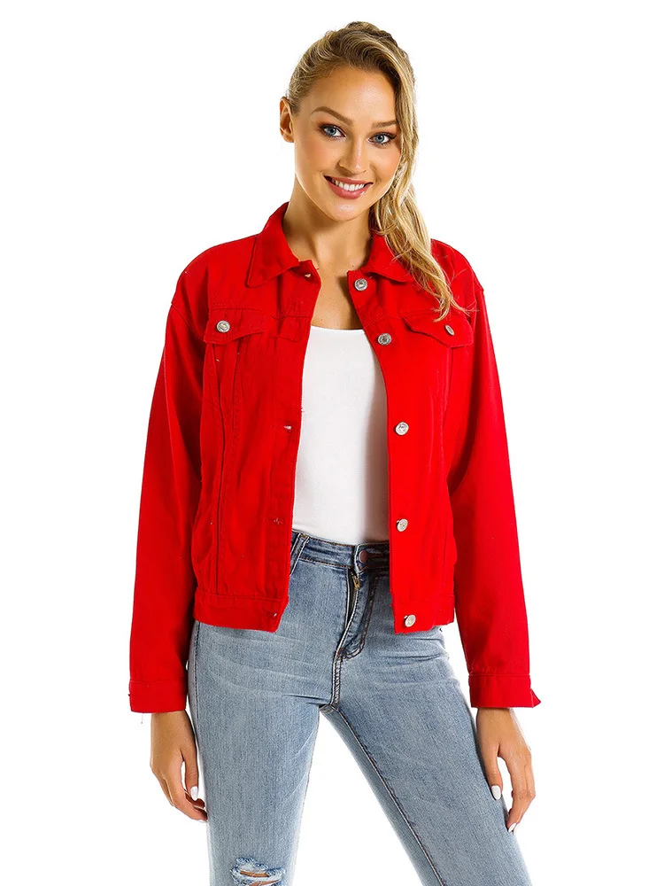 red denim jackets ladies