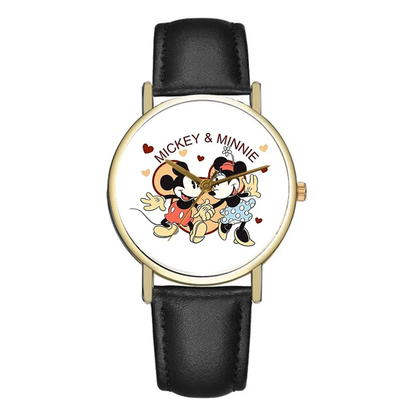 Кварцевые часы с Микки-Маусом Disney Корейская версия модные простые детские