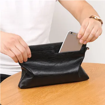 

2019 Men's Fashion Hand Bag New Solid Color Wallet Men's Pants Wallet