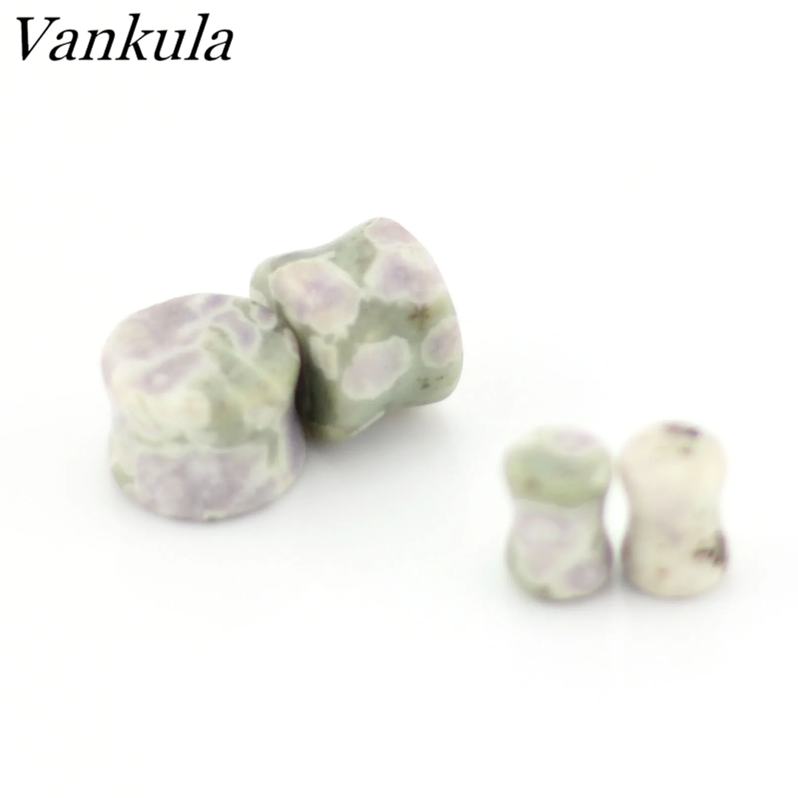 Vankula каменные Заглушки для ушей, серьги для женщин и мужчин, пирсинг для тоннелей на теле Расширитель отверстий в ушах, пирсинг для тела, ювелирные изделия