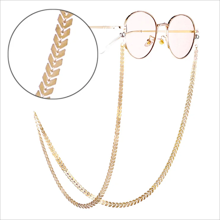 1PCS Reading Glasses Spectacles Sunglasses holer Eyewear Neck Cord Strap Rope aluminum Eyeglass Strap Leaf