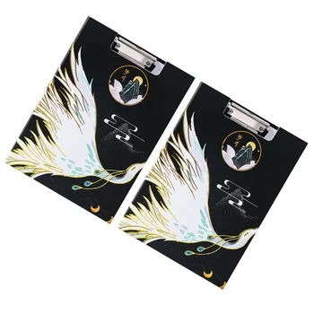 

2Pcs Ancient Style Clipboard A4 File Holder Document Organizer Drawing Writing Pad Document Folder Clip for Students Adults (Ran