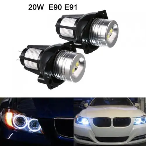 Для BMW E90/E91 05 06 07 08 Белый светодиодный фары лампы 20 Вт/шт