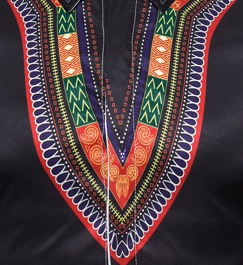 Men s Shirts Men s National Style Shirts Printed Shirts Men s Lapel Long Sleeve Shirts 4