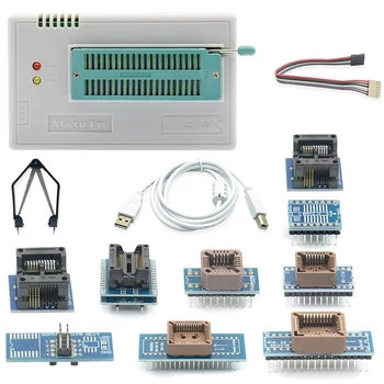 

New V8.51 TL866II Plus Universal Minipro Programmer+10 Adapters+Test Clip TL866 PIC Bios High Speed Programmer