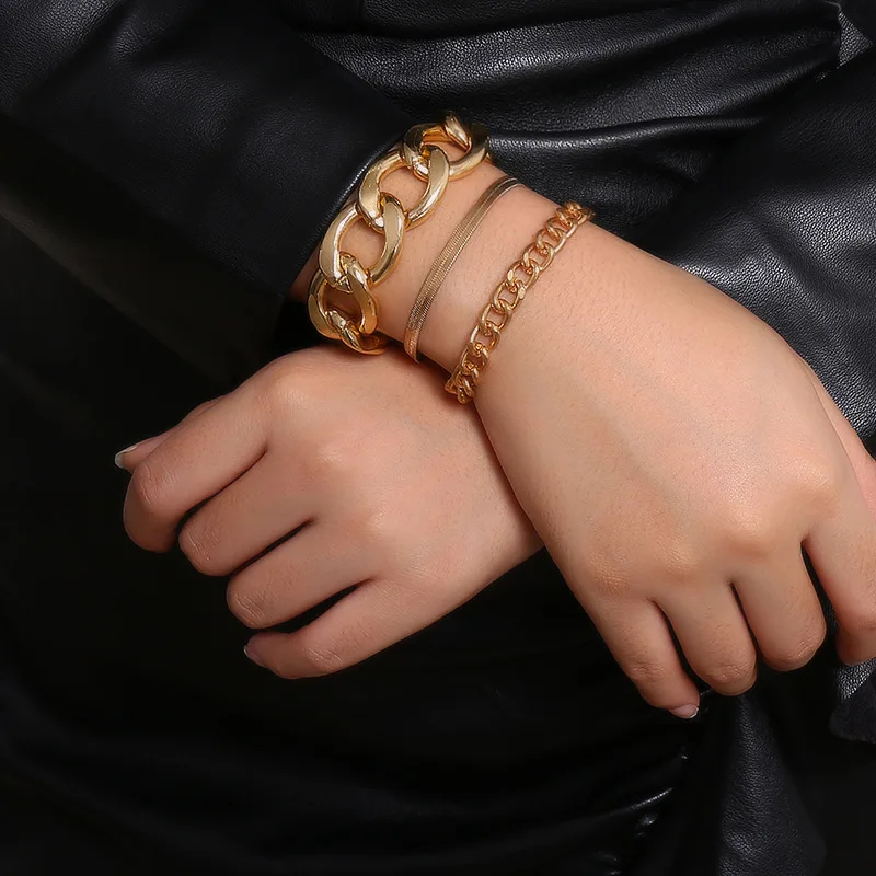 Bracelet Jewelry Gold Plating For Men Curb Chain Stainless Steel Link Fashion Decor Gifts | Украшения и аксессуары