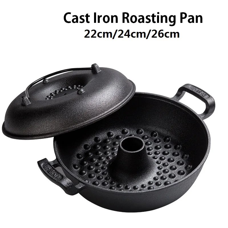 Multipurpose Roasting Pan For Steak Meat Cast Iron Baking Pot For Sweet