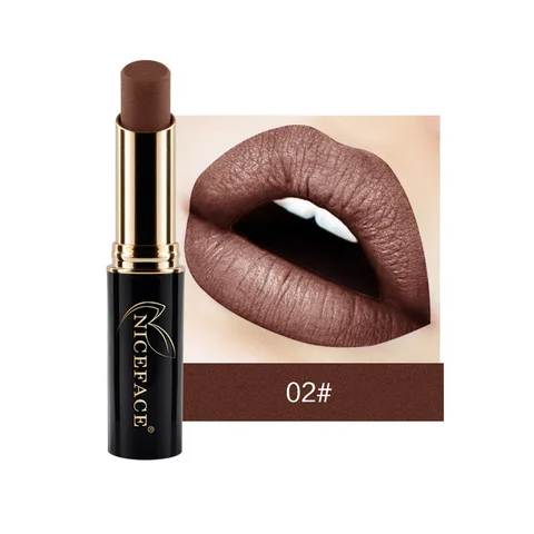 24 Colors Matte Women Lipstick Labiales Beauty Make Up Long Lasting Waterproof Metallic Lipstick Drop Shipping New Hot TSLM1