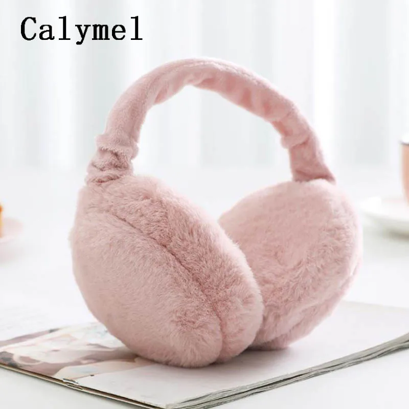 

Calymel Winter Autumn Warm Fur Ear Muffs Cute Fur Earmuff Ear Flap Ladies Plush Ear muffs Women Fur Headphones