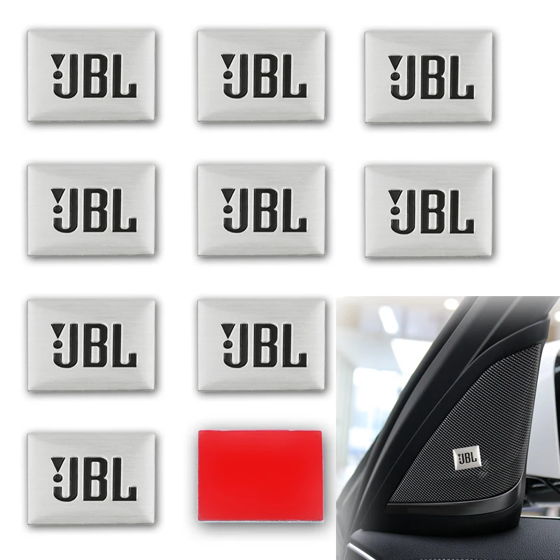 10 шт. декоративная алюминиевая 3d-эмблема JBL для автомобильных колонок Peugeot 206 207 306