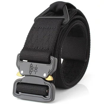 

Outdoor Leisure Tactical Belts Male Nylon Outdoor Belt Tooling Special Solid Color Fast De-Buckle Canvas Belt