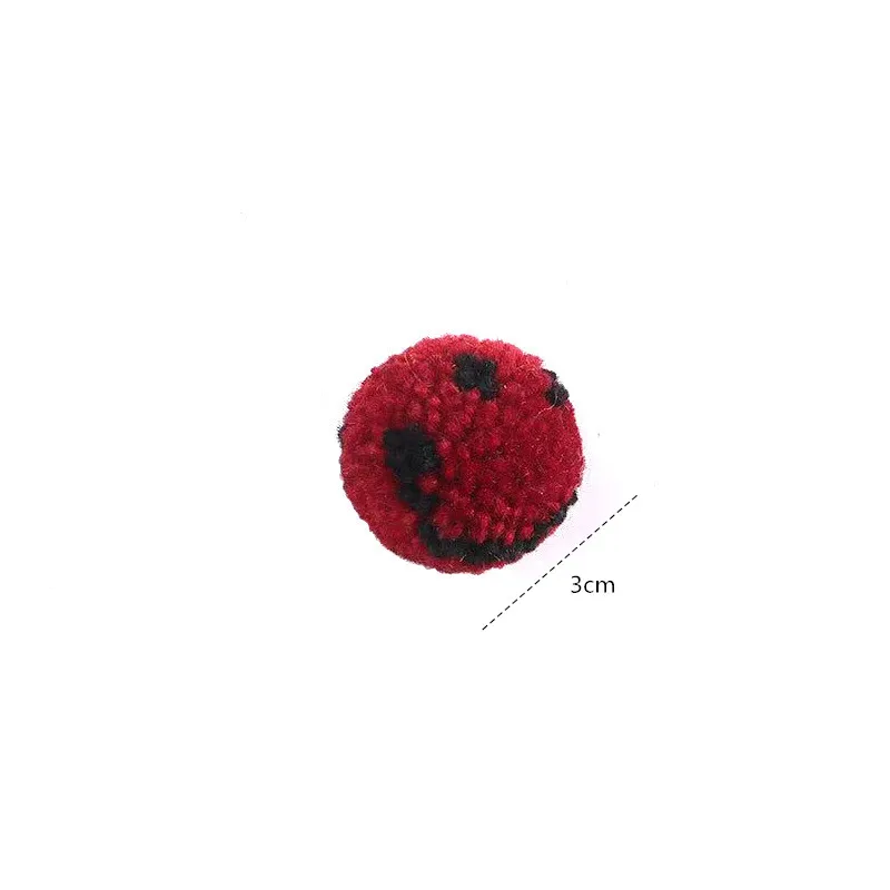 20Pcs Cute Smiling Face Elastic Pompoms Balls DIY Craft Supplie Expression Pom poms Headwear Jewelry Ornaments Woobies Decor 3cm