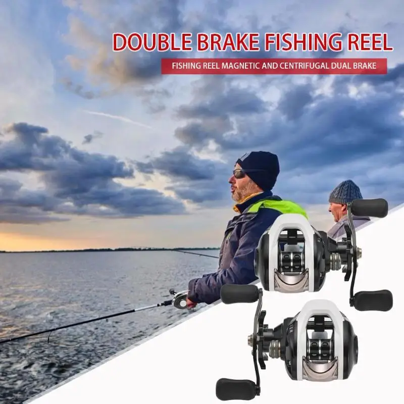 7.2:1 18Bearings Double Brake Explosion-proof Line Fishing Reel Right/Left Baitcasting Reel